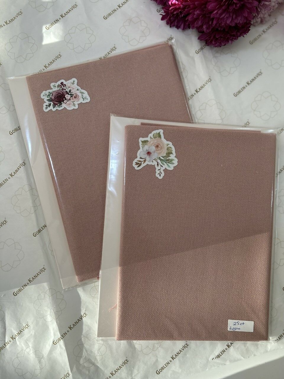 Zweigart 25 ct 50x70 cm Lugana Gül Kurusu