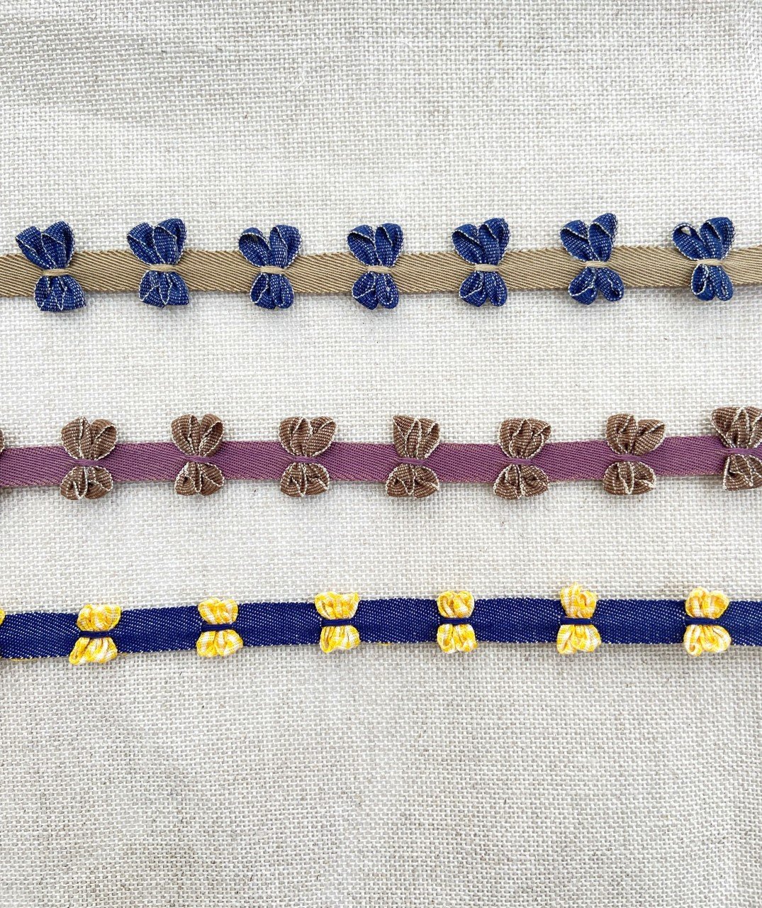 Fiyonk Detaylı Denim Kurdela