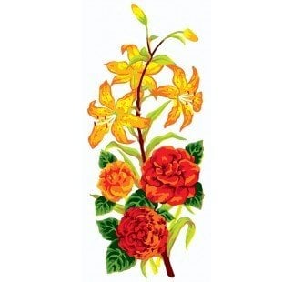 30x60 cm Collection D'art Baskılı Goblen 8017