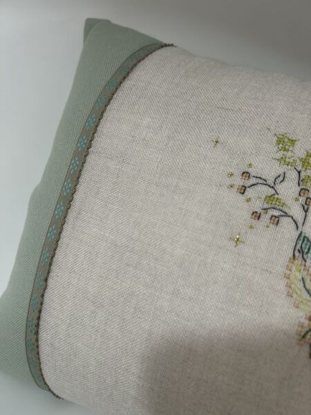 Geyik İşlemeli Kanaviçe Yastık Malzeme Kiti