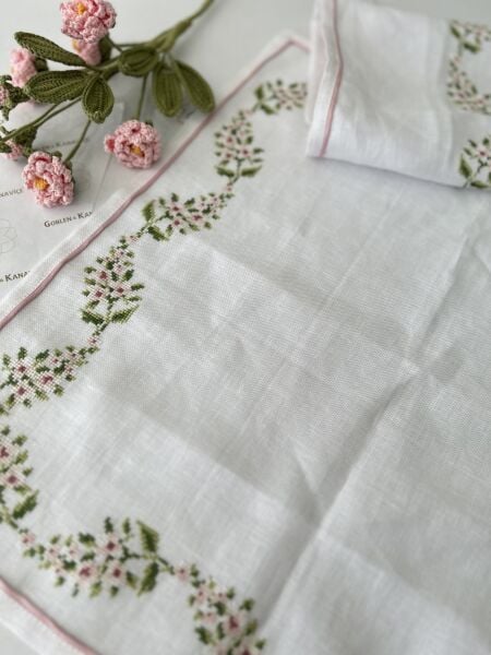 Mutfak Örtüsü Floral Kanaviçe Malzeme Kiti