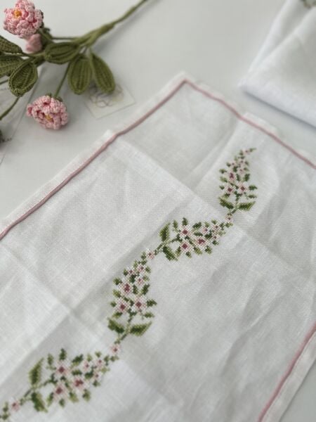 Mutfak Örtüsü Floral Kanaviçe Malzeme Kiti