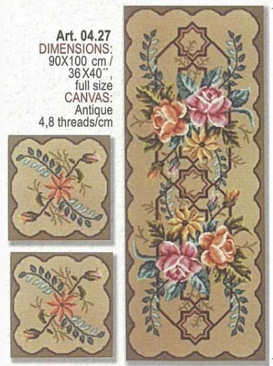 90x100 cm Gobelin Baskılı Döşemelik Goblen 0407