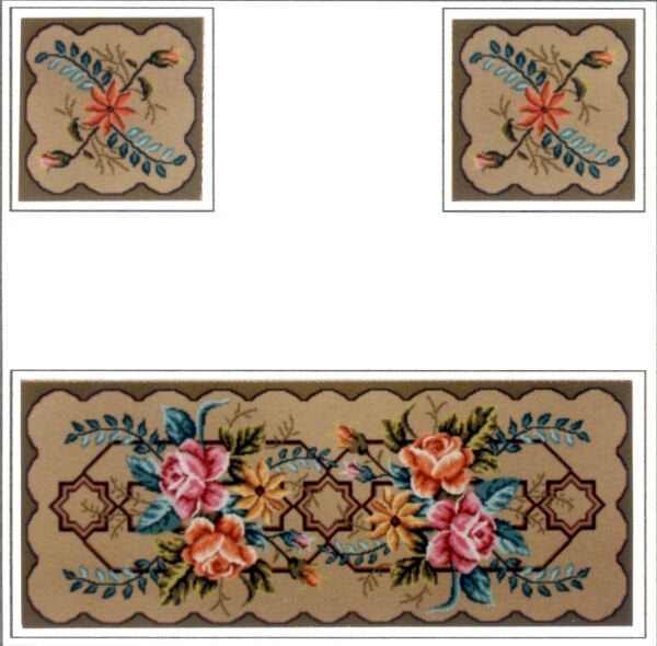 90x100 cm Gobelin Baskılı Döşemelik Goblen 0407