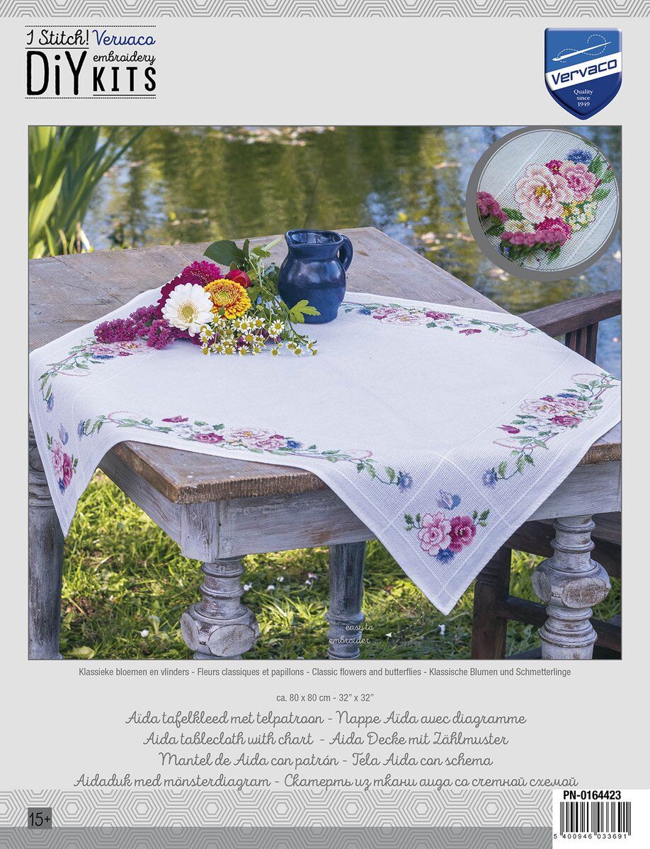 Vervaco Kanaviçe Kare Masa Örtüsü 80x80 cm PN-0164423