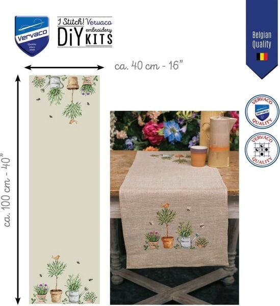 Vervaco Kanaviçe Şömentable Örtü 40x100cm Pn-0200109