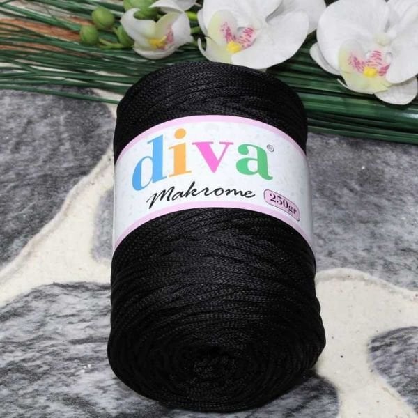 Diva Polip Makrome İpi  270 Siyah