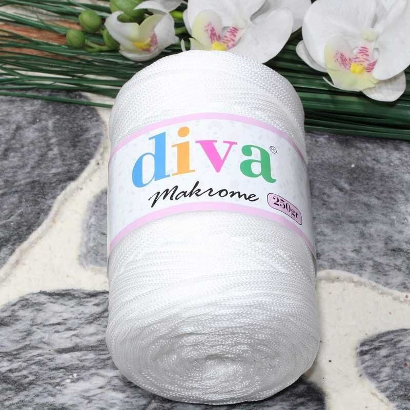 Diva Polip Makrome İpi  01 Beyaz