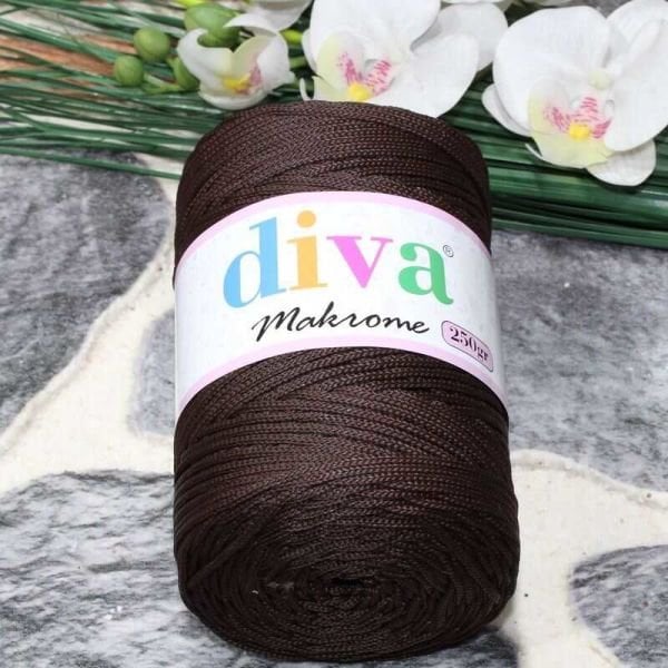 Diva Polip Makrome İpi  210 Koyu kahve