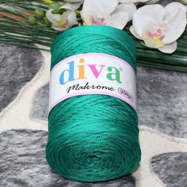 Diva Polip Makrome İpi 175 Zümrüt Yeşil