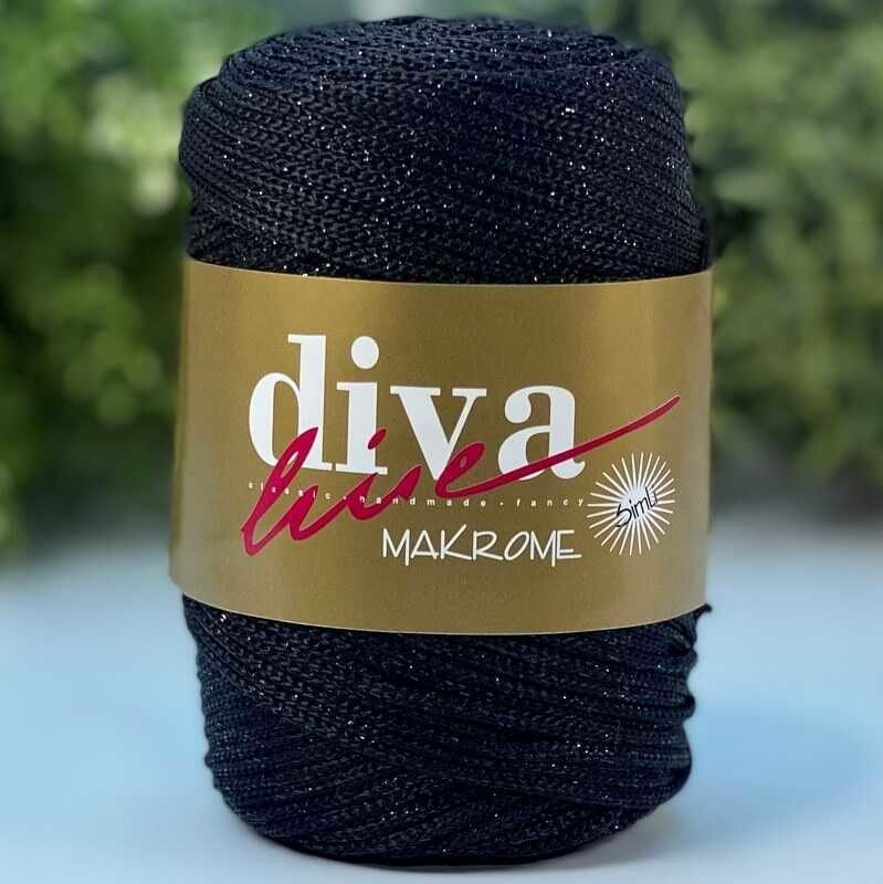 Diva Makrome İpi Simli 270S Siyah