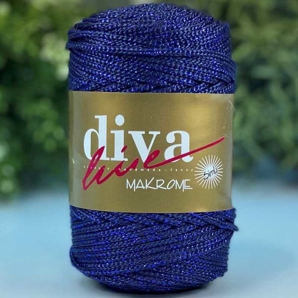 Diva Makrome İpi Simli 262S Lacivert