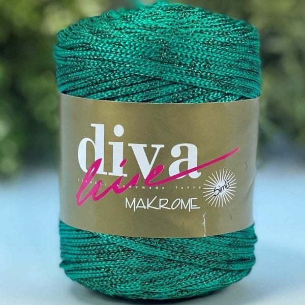Diva Makrome İpi Simli 175S Zümrüt