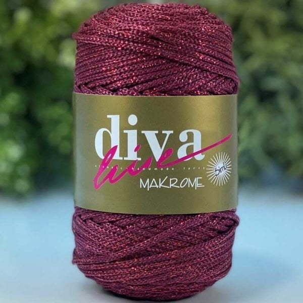 Diva Makrome İpi Simli 110S Bordo
