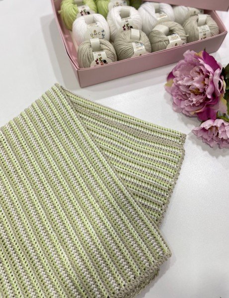 Basic Örgü Bebek Battaniye Kiti Yeşil