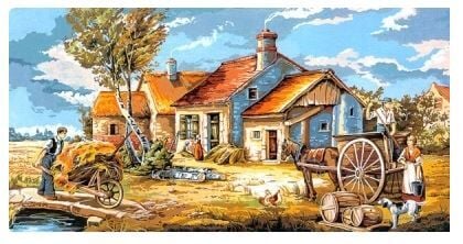 65x120 cm Seg de Paris Baskılı Goblen 93252