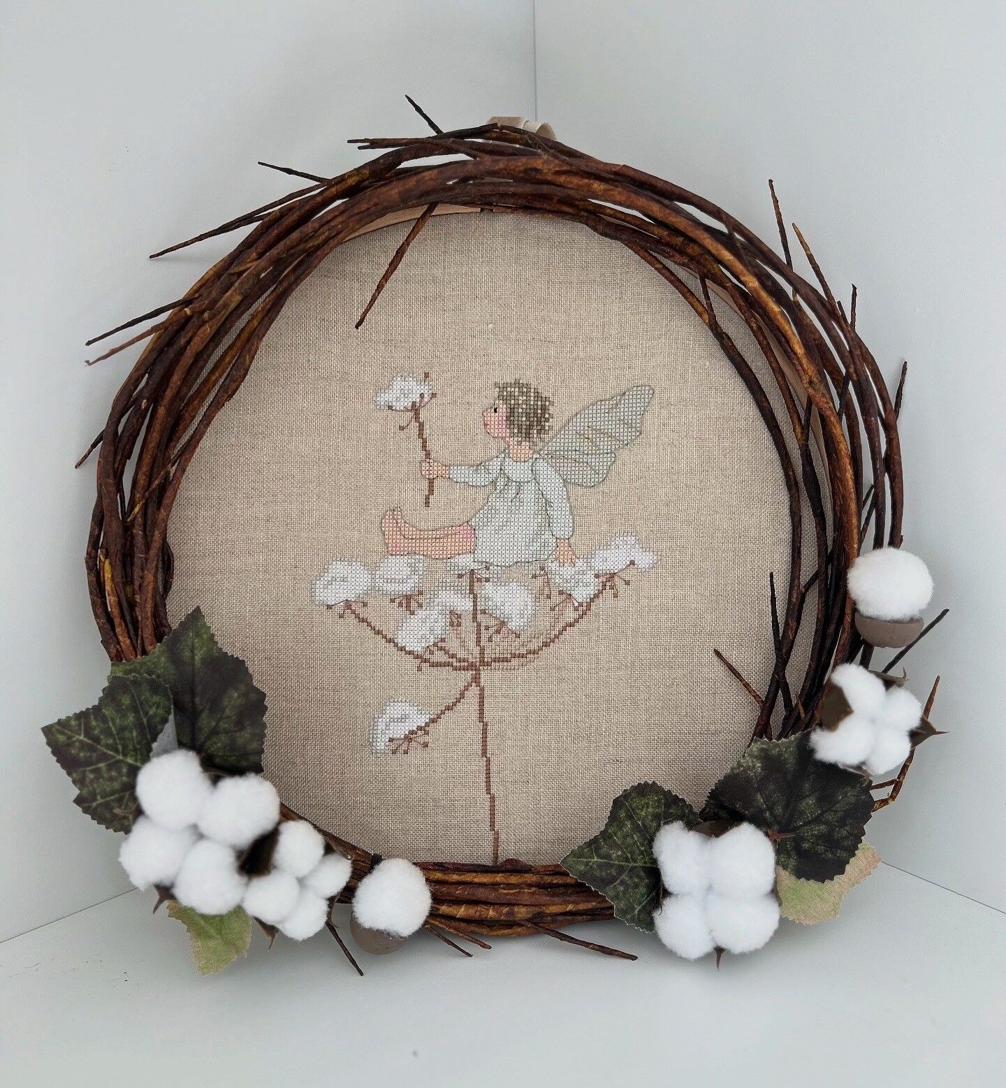 Melek Figürlü Kapı Süsü Kanaviçe Kiti