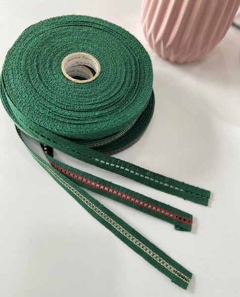 Keten Bordür 2 cm Ajurlu Yeşil