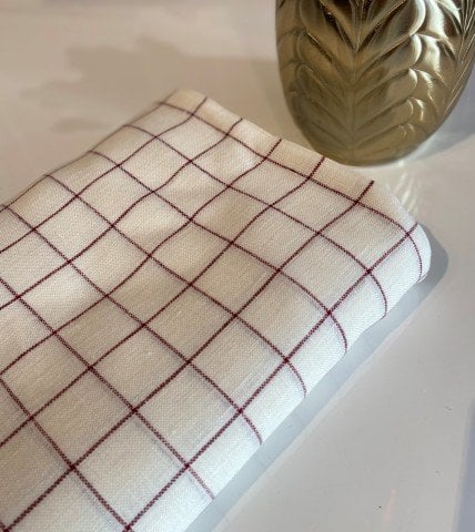 Zweigart - 32 ct İşleme Keteni Kareli Kırmızılı/1269