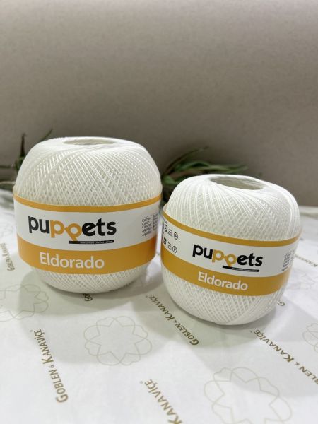 Puppets Eldorado No.10 Dantel İpliği 7001 Beyaz 100 Gram