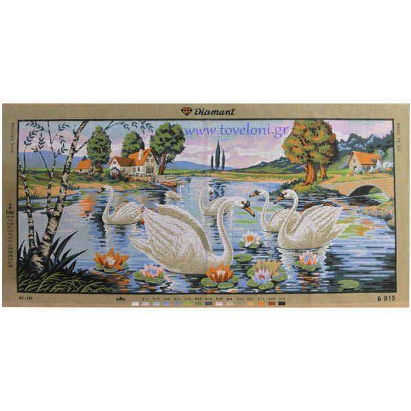 60x125 cm Diamant Baskılı Goblen B915