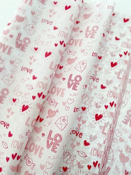 Pelur Paketleme Kağıdı 20 adet Love