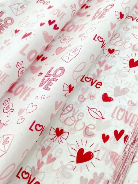 Pelur Paketleme Kağıdı 20 adet Love