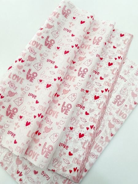 Pelur Paketleme Kağıdı 20 adet Love