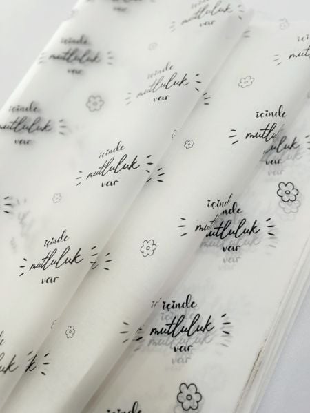 Pelur Paketleme Kağıdı 20 adet İçinde Mutluluk Var