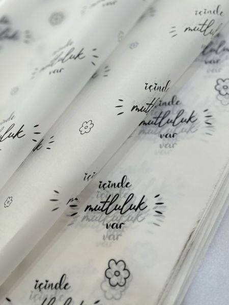 Pelur Paketleme Kağıdı 20 adet İçinde Mutluluk Var