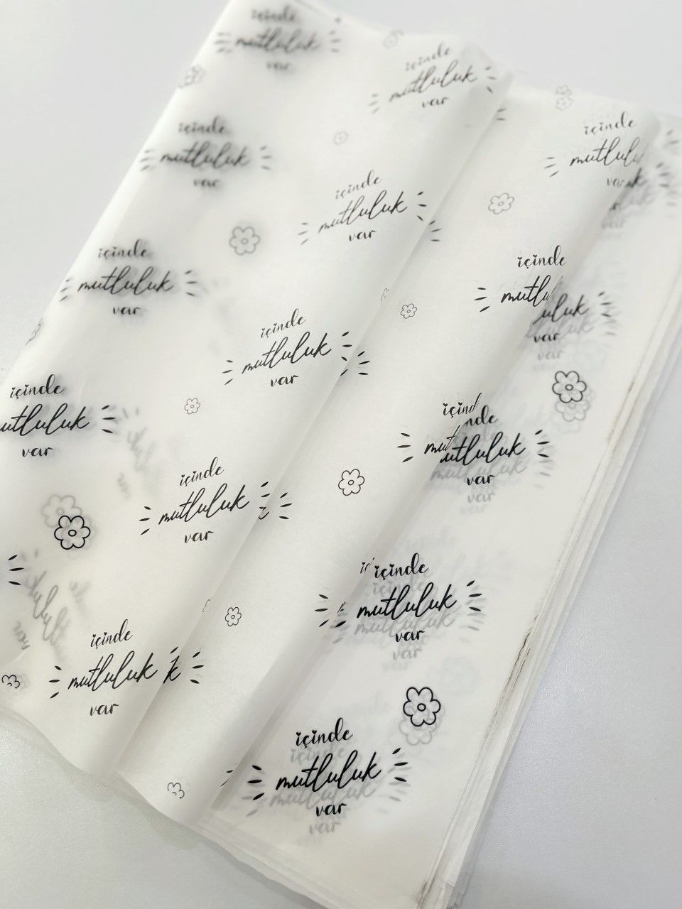 Pelur Paketleme Kağıdı 20 adet İçinde Mutluluk Var