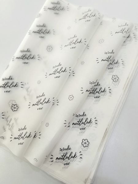 Pelur Paketleme Kağıdı 20 adet İçinde Mutluluk Var