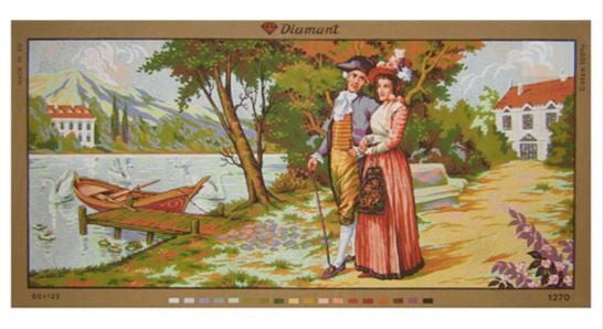 60x125 cm Diamant Baskılı Goblen B1270