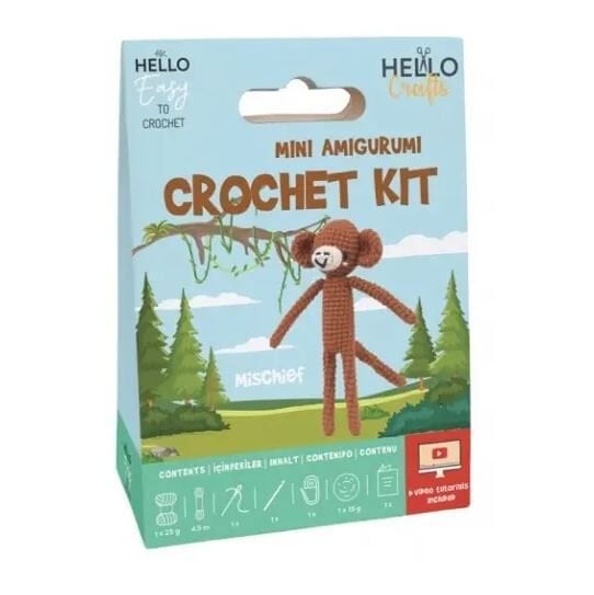 Hello Mini Amigurumi Crochet Kit Hc128