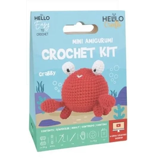 Hello Mini Amigurumi Crochet Kit Hc105