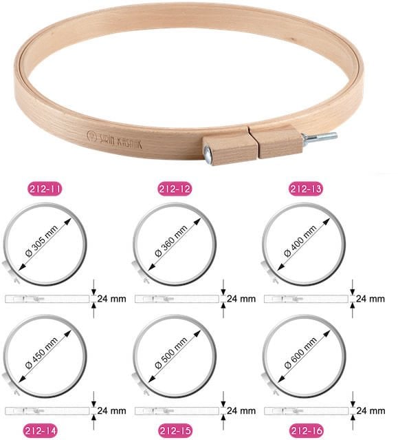24 mm Vidalı Nakış Kasnağı 212 Serisi