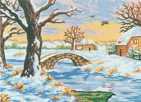 30x40 cm Collection D'art Baskılı Goblen 6028