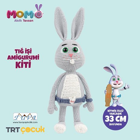 Momo Akıllı Tavşan Amigurumi Kiti