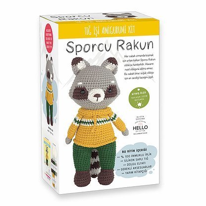 Amigurumi Seti - Sporcu Rakun SCF14