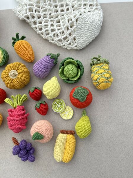 File Torbalı Meyve Seti, Amigurumi Oyuncak
