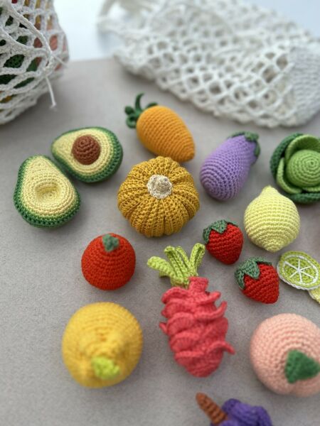 File Torbalı Meyve Seti, Amigurumi Oyuncak