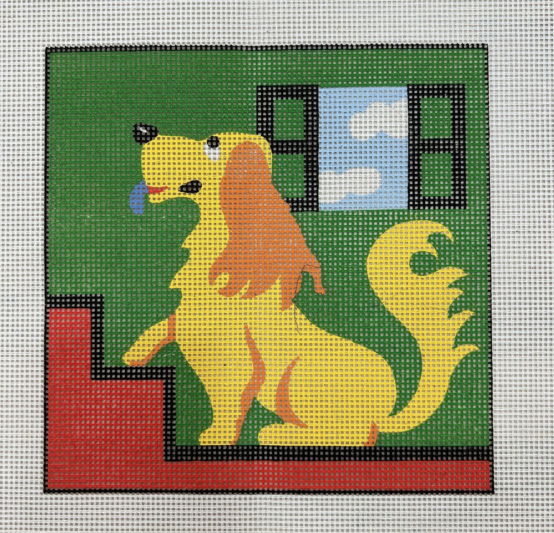 25x25 cm Diamant Baskılı Goblen Köpek