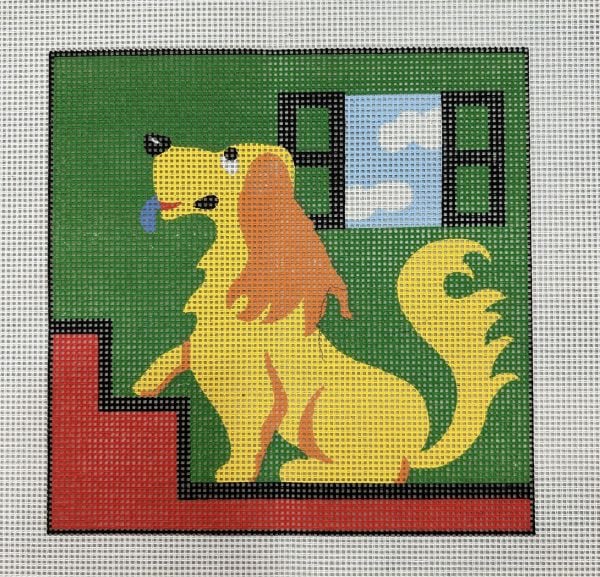 25x25 cm Diamant Baskılı Goblen Köpek