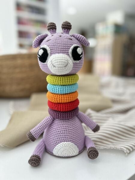 Amigurumi Yapboz Zürafa Oyuncak