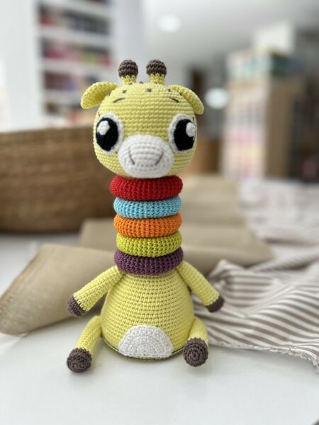Amigurumi Yapboz Zürafa Oyuncak