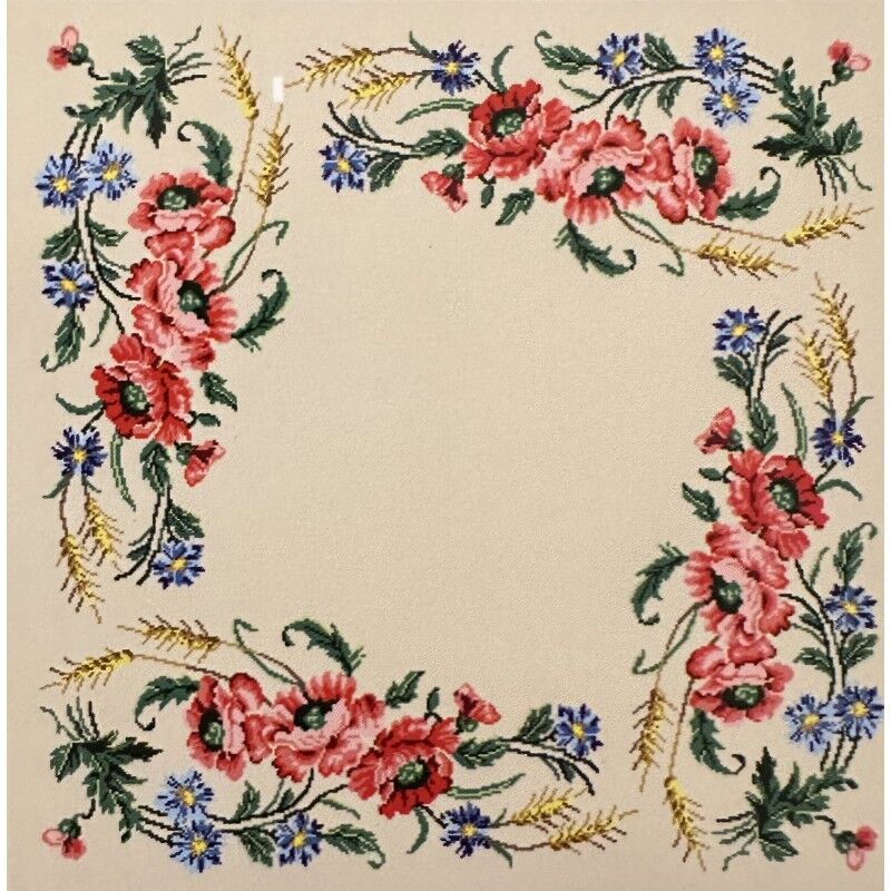 100x100 cm Gobelin Baskılı Goblen Kare Masa 03.25