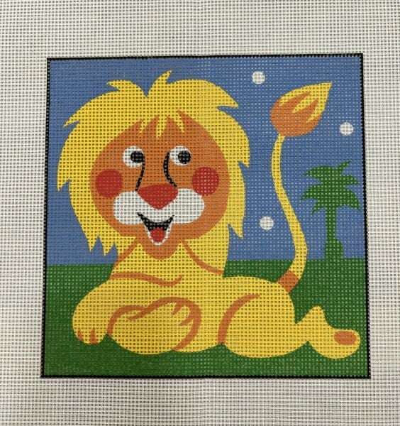 25x25 cm Diamant Baskılı Goblen Aslan