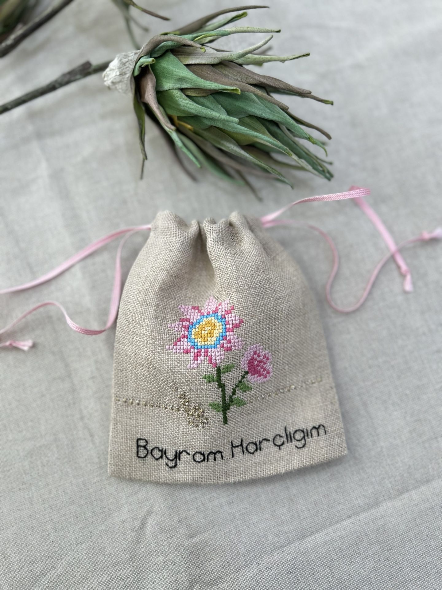 Bayram Harçlık Kesesi Çiçek