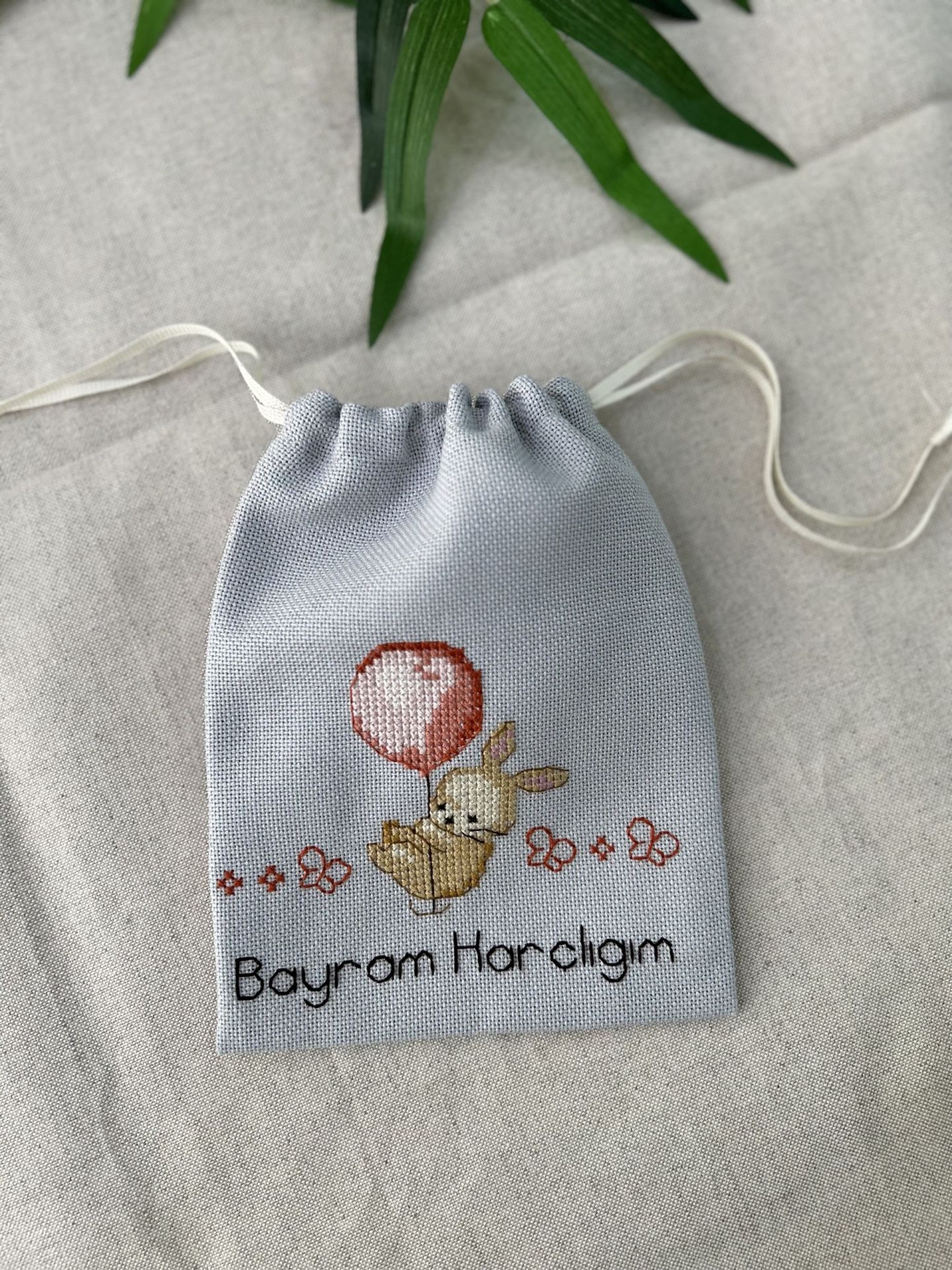 Bayram Harçlık Kesesi Balonlu Tavşan