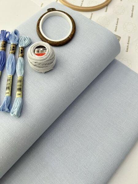 Evenweave 25 ct Nakış İşlemelik Kumaş Buz Mavi